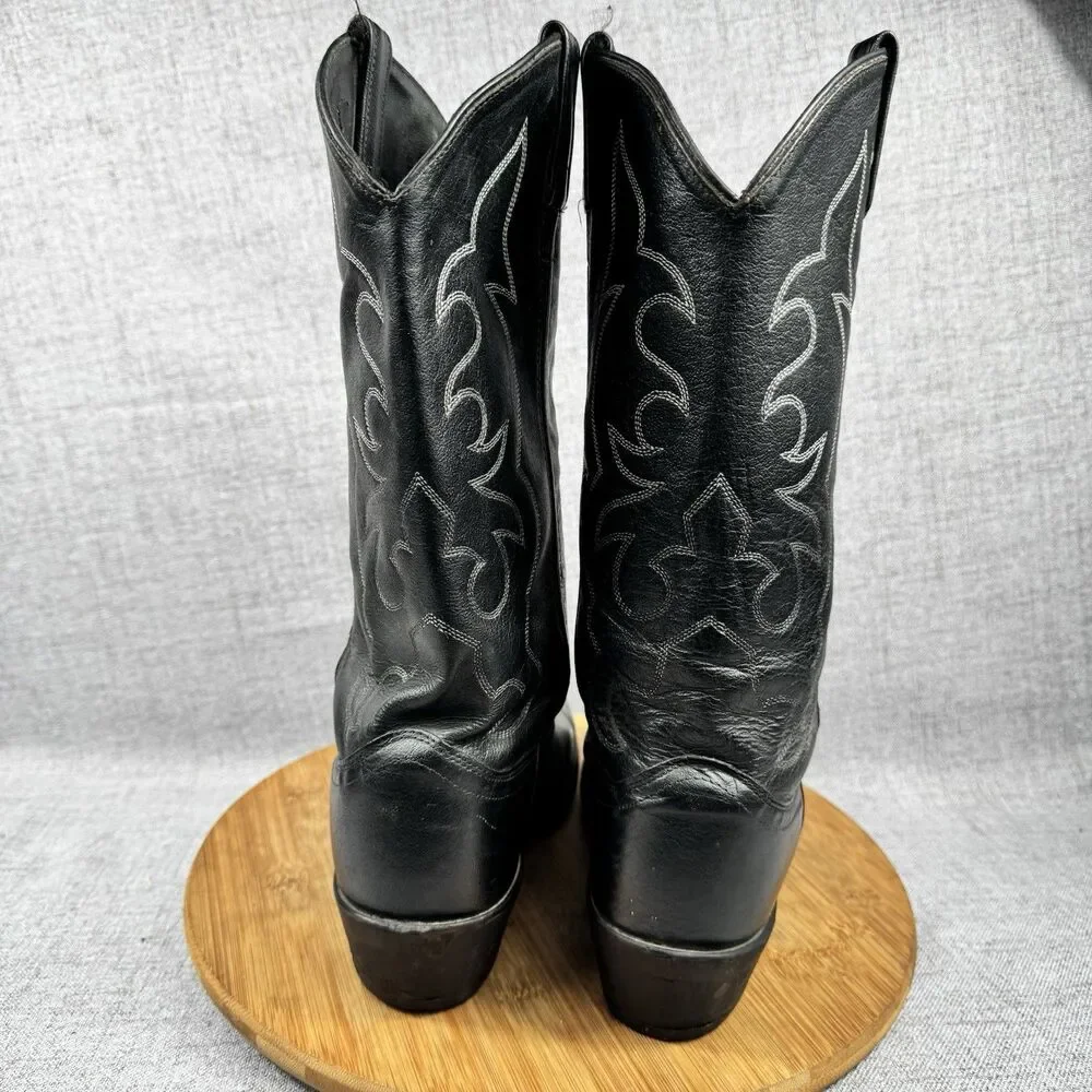 Old West Western Boots Men's Size 8.5 EE Cowboy Leather